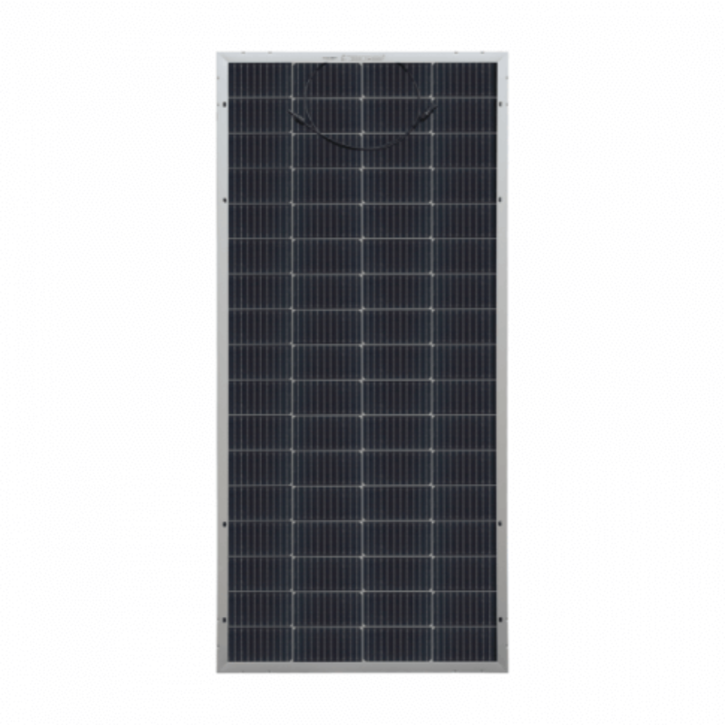 Solar panel on a white background 250W bi-facial monocrystalline