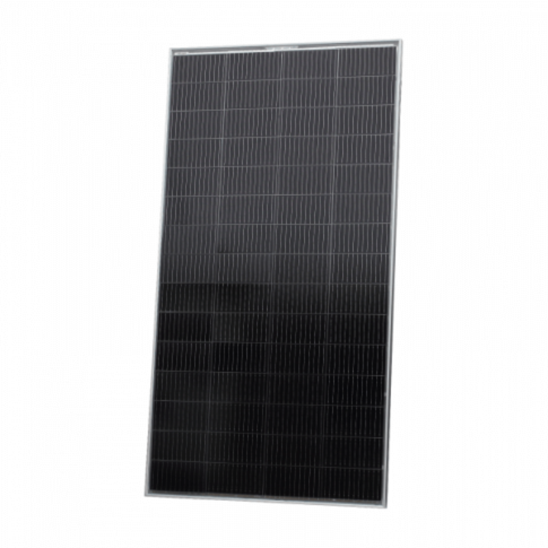 Solar panel on a white background 300W bi-facial monocrystalline