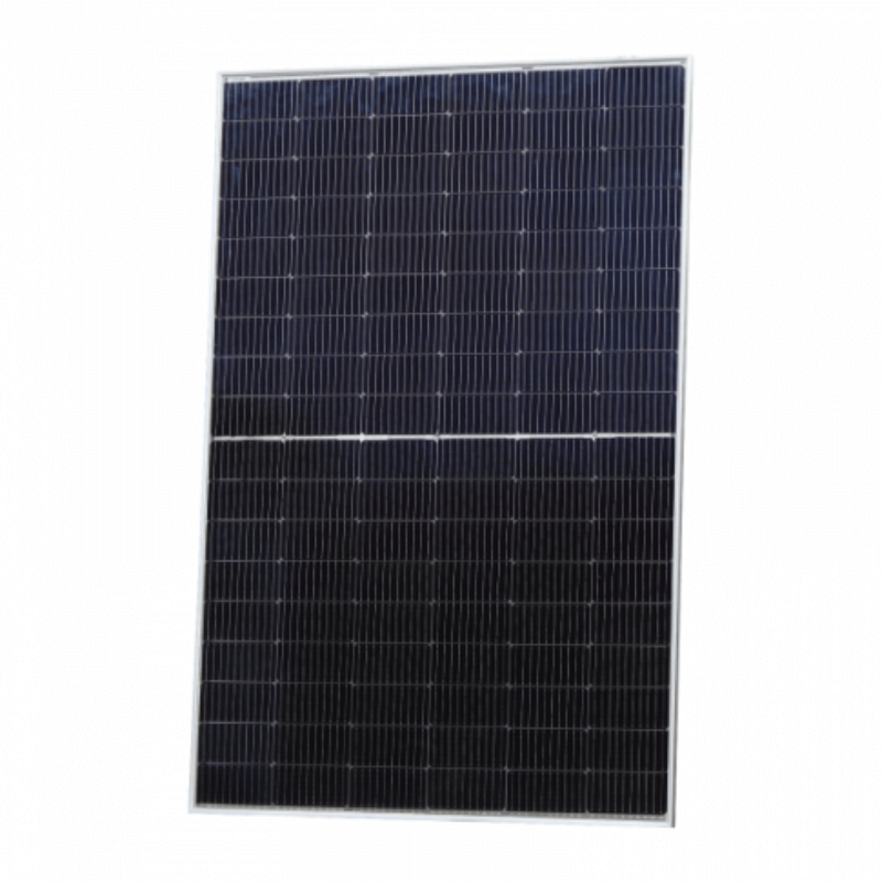Solar panel on a white background 400W bi-facial monocrystallinete background