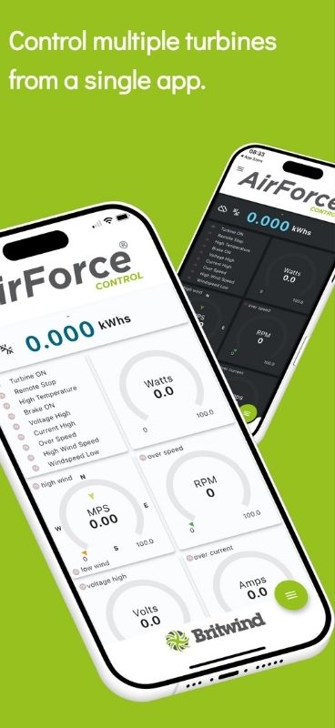 BRITWIND H1 1kW Horizontal Axis Land-Based Wind Turbine