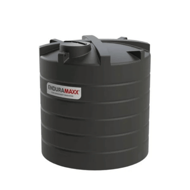 Black water storage tank with 'Enduramaxx' branding on a white background