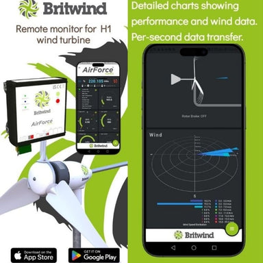 BRITWIND H1 1kW Horizontal Axis Land-Based Wind Turbine - conroller in details