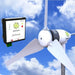 BRITWIND H1 1kW Horizontal Axis Land-Based Wind Turbine - front view turbine and controller