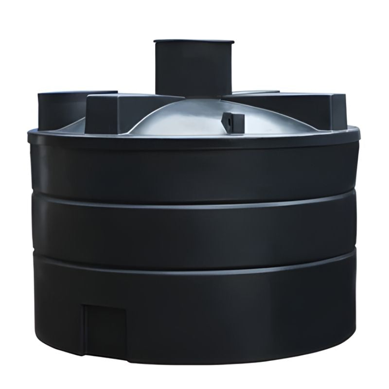 Ecosure 10000L EasyHydro Underground Rainwater Harvesting System - black container on white background