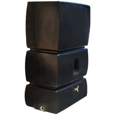 Ecosure 1500L EasyConnect Above-Ground Rainwater Harvesting System - landscape view black variant on white background