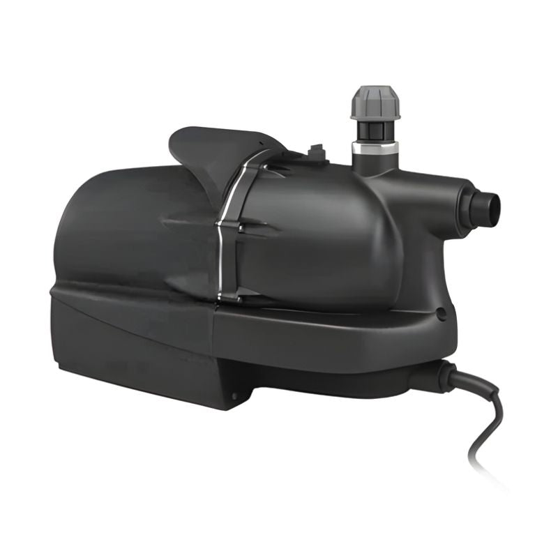 Ecosure 1500L EasyConnect Above-Ground Rainwater Harvesting System - landscape view black pump on white background