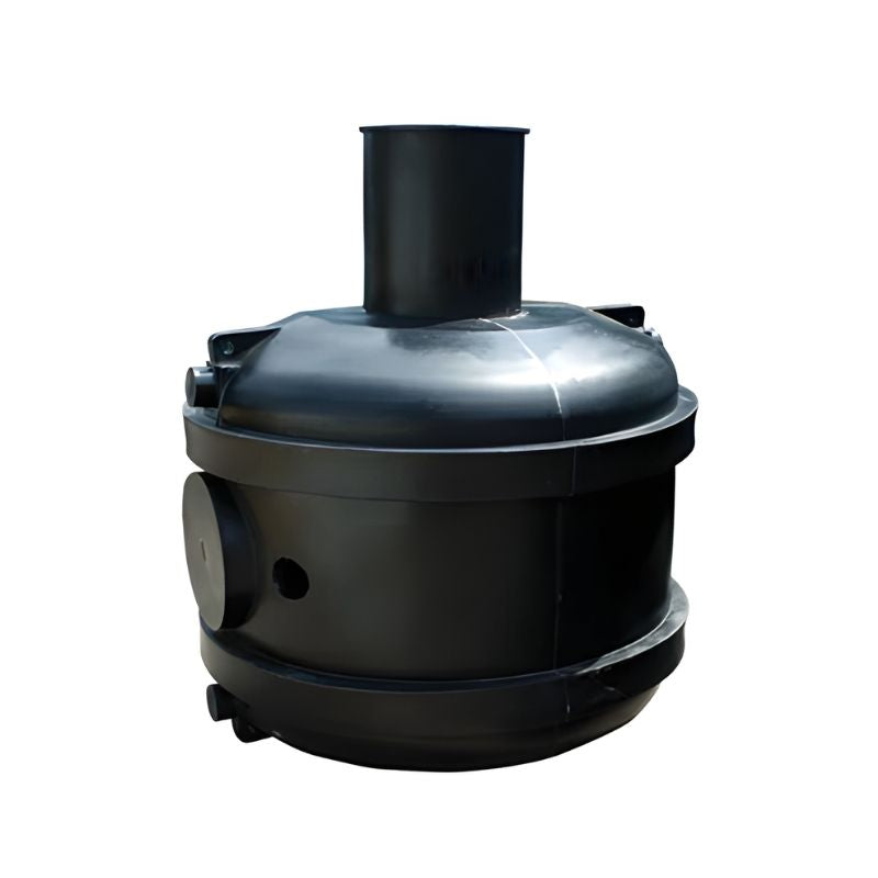 Ecosure 1950L EasyHydro Underground Rainwater Harvesting System - blakc container on a white background