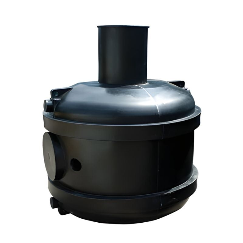Ecosure 1950L Super Complete Underground Rainwater Harvesting System - black container on a white background