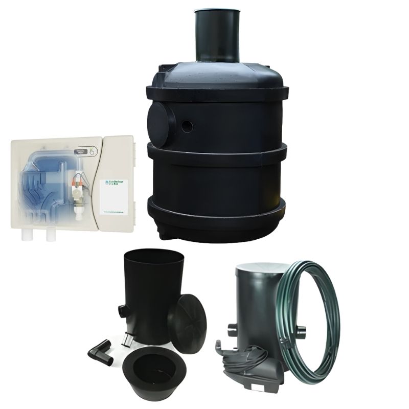 Ecosure 2800L EasyHydro Underground Rainwater Harvesting System wiht rainwater in a box