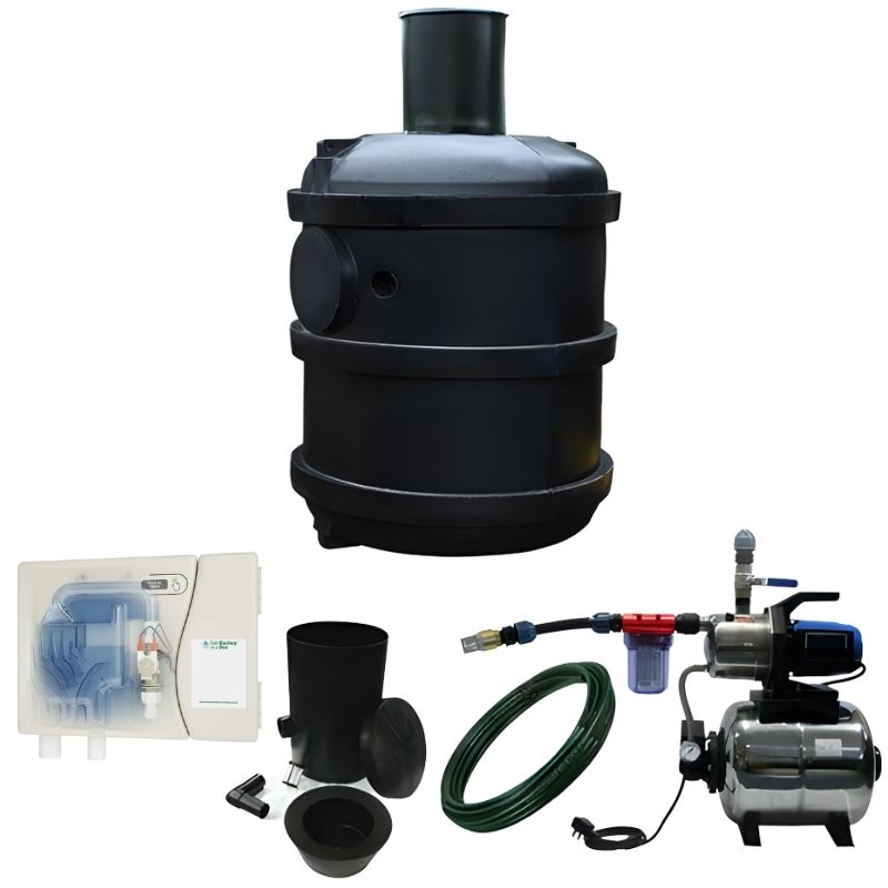 Ecosure 2800L Super Complete Underground Rainwater Harvesting System - complete set with rainwater in  a box