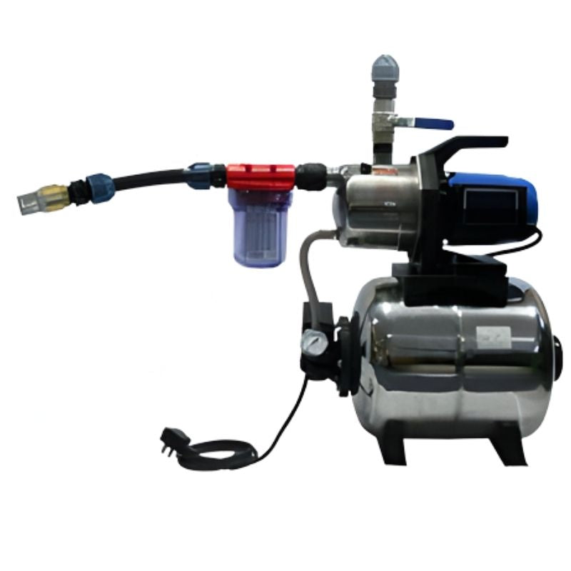 Ecosure 2800L Super Complete Underground Rainwater Harvesting System - pump side view on a white background