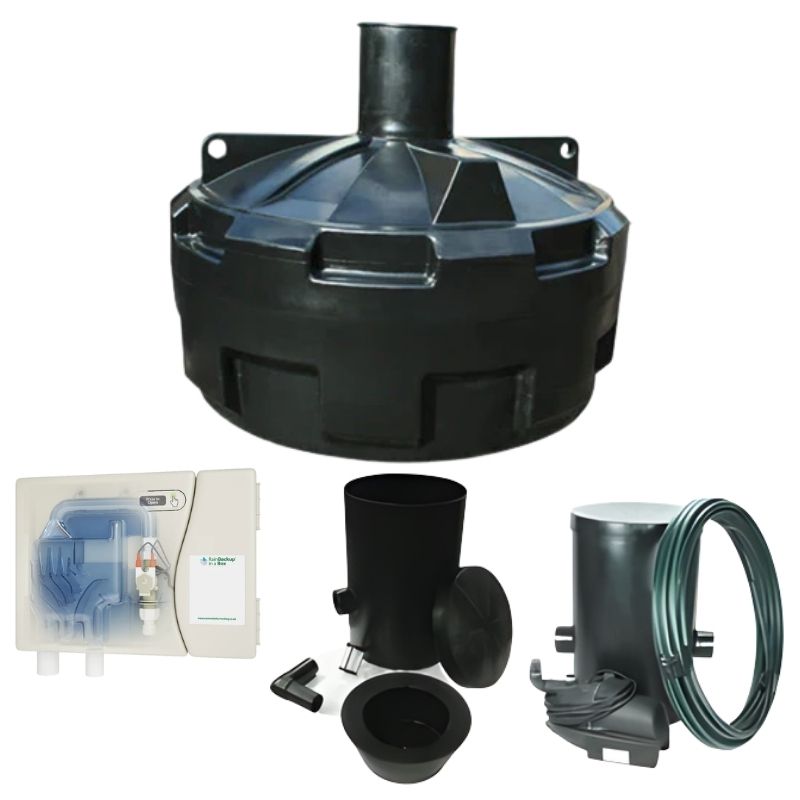 Ecosure 3500L EasyHydro Underground Rainwater Harvesting System with rainwater in a box