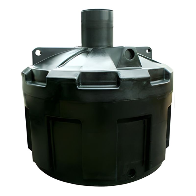 Ecosure 5000L Super Complete Underground Rainwater Harvesting System - black container on white background