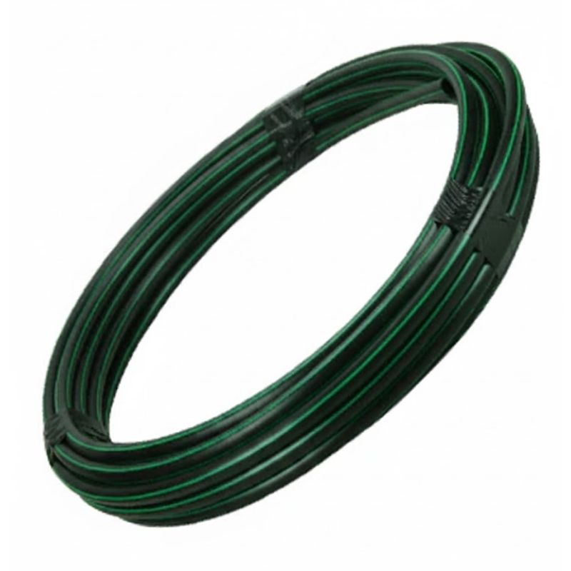 Ecosure 525L EasyConnect Above-Ground Rainwater Harvesting System - front view green hose on white background