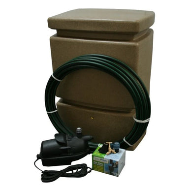 Ecosure 525L EasyConnect Above-Ground Rainwater Harvesting System - front view sandstone variant on white background