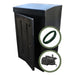Ecosure Water Pump System Enclosure with HydroForce Pump & Pipe - front view featuring hose and pump