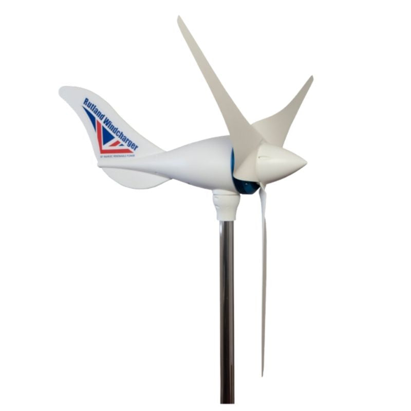 Marlec Rutland 1200x Marine Wind Turbine with MPPT Controller 12V - side view on white background