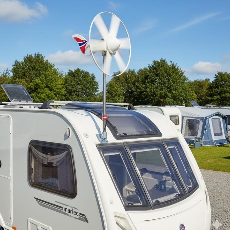 Marlec Rutland 505 Marine & Land-Based Wind Turbine with MPPT Controller 12V - front view on white background