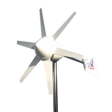 Marlec Rutland FM910-4 Land-Based Wind Turbine with furling tail mechanism 12V front view on white background