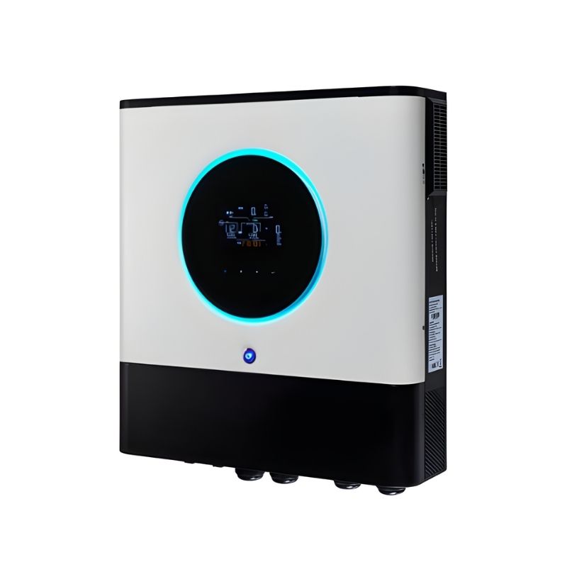 Photonic Universe Iconica Hybrid Pure Sine Wave Inverters - 10000W 48V - front right side view with digital display on white background