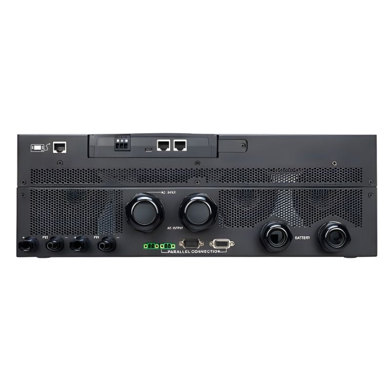 Photonic Universe Iconica Hybrid Pure Sine Wave Inverters - 11000W 48V bottom view with digital display on white background