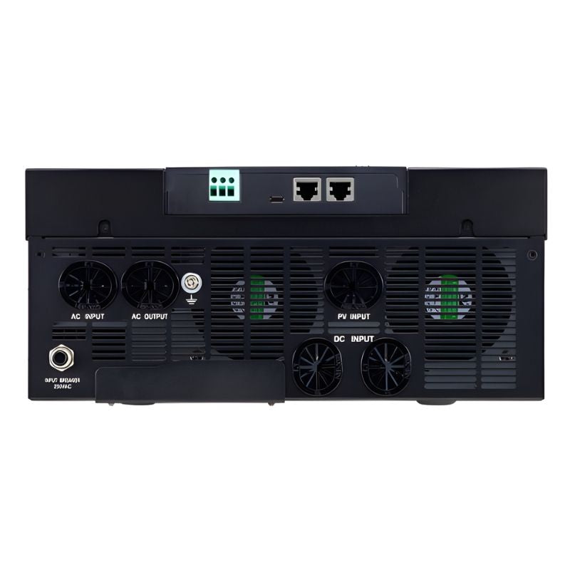 Photonic Universe Iconica Hybrid Pure Sine Wave Inverters - 5000W 48V bottom view with digital display on  white background